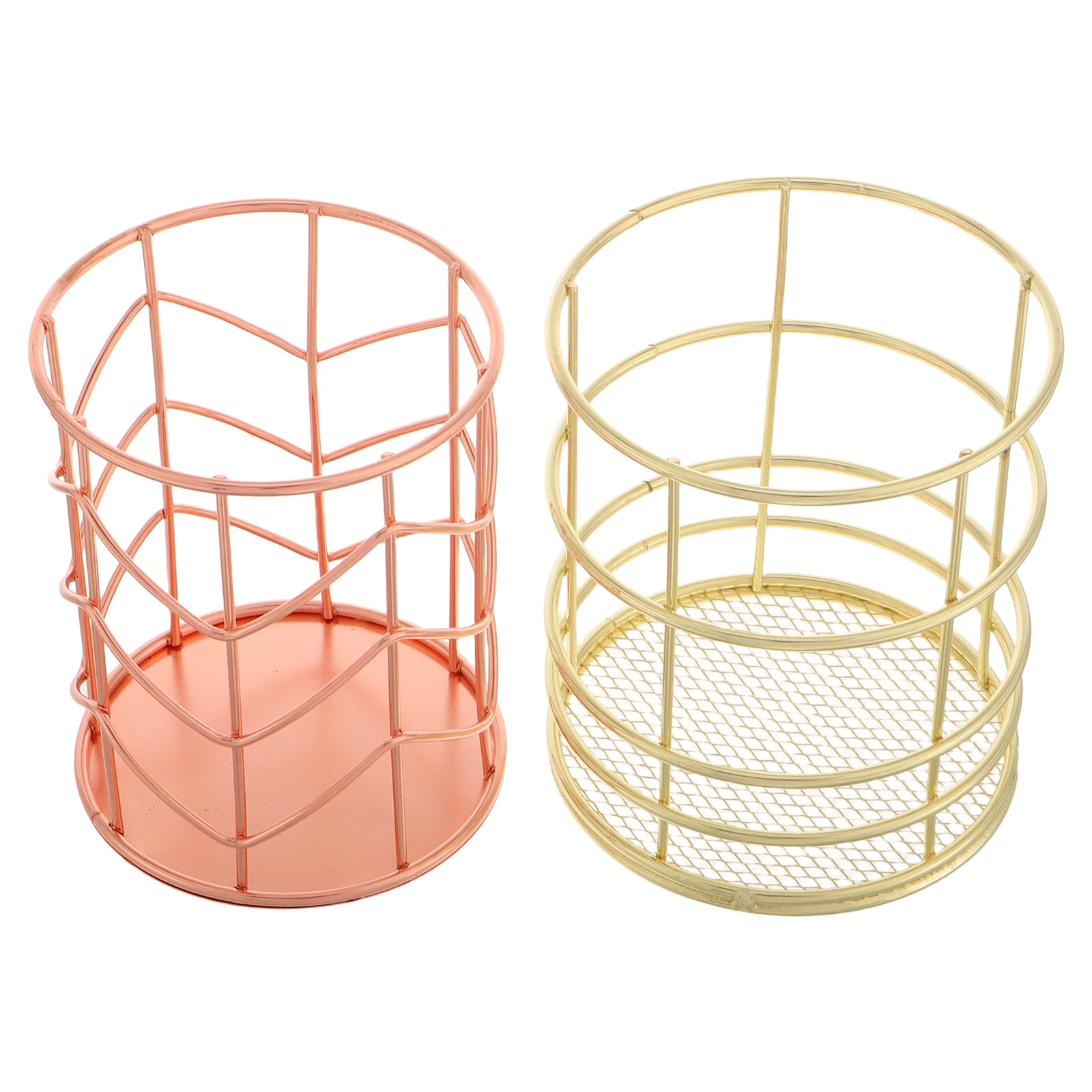 2 Pcs Desktop Pen Holder Metal Wires Pencil Cup Wrought Iron for Makeup Brush Office Organizer Storage Container
2 Pcs Desktop Pen Holder Metal Wires Pencil Cup Wrought Iron for Makeup Brush Office Organizer Storage Container