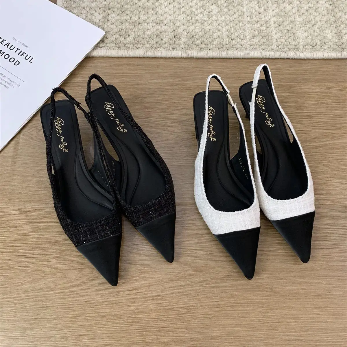 Bailamos Women Sandals Shoes Brand New Low Heels Slingbacks Shoes Women Fashion Pointed Toe Slender Heel Pumps Back Empty Toe Sa
Bailamos Women Sandals Shoes Brand New Low Heels Slingbacks Shoes Women Fashion Pointed Toe Slender Heel Pumps Back Empty Toe Sa