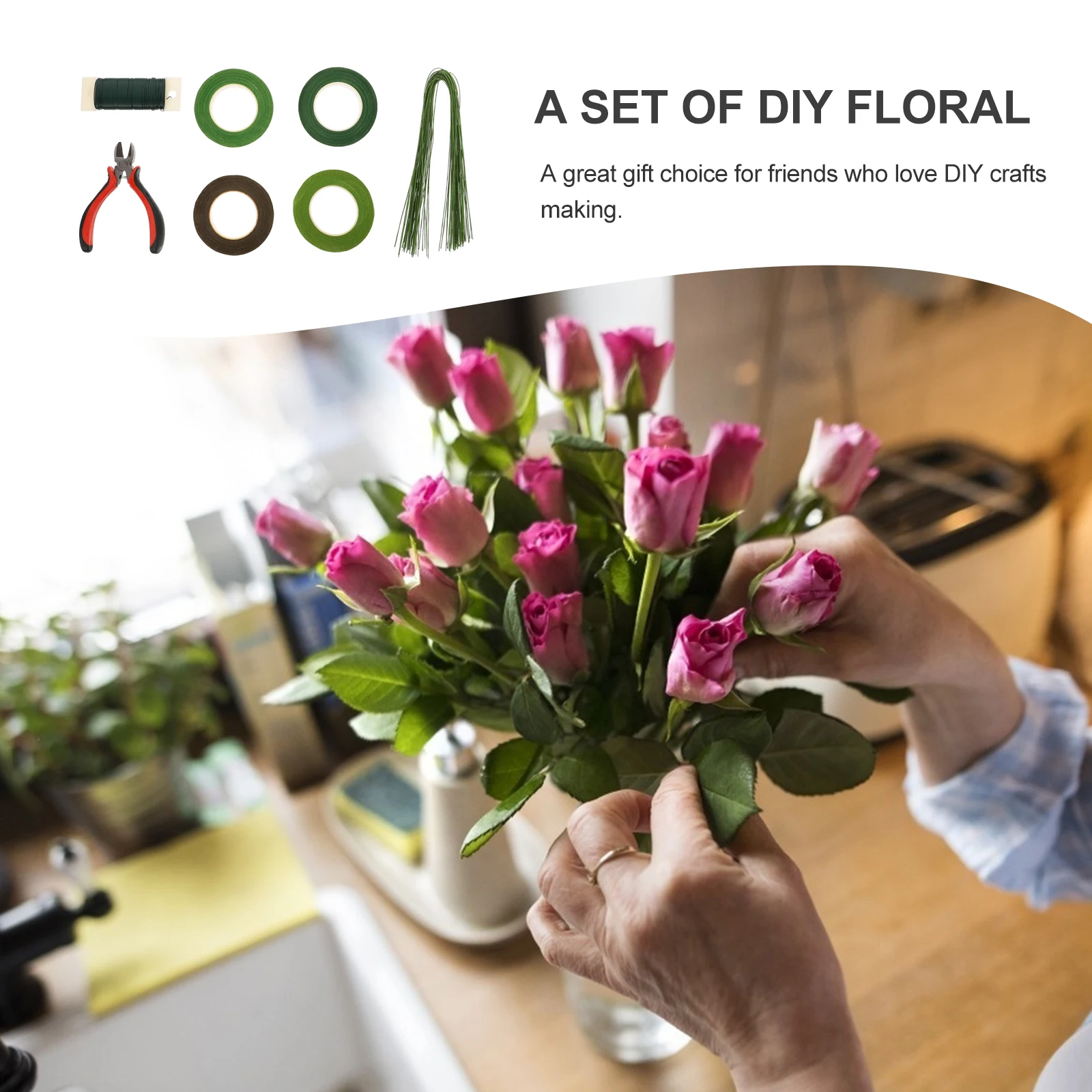 Floral Tool Set Flower Art Packaging Package Wire Shears DIY Making Kit Bouquet Arrangement Bride
Floral Tool Set Flower Art Packaging Package Wire Shears DIY Making Kit Bouquet Arrangement Bride