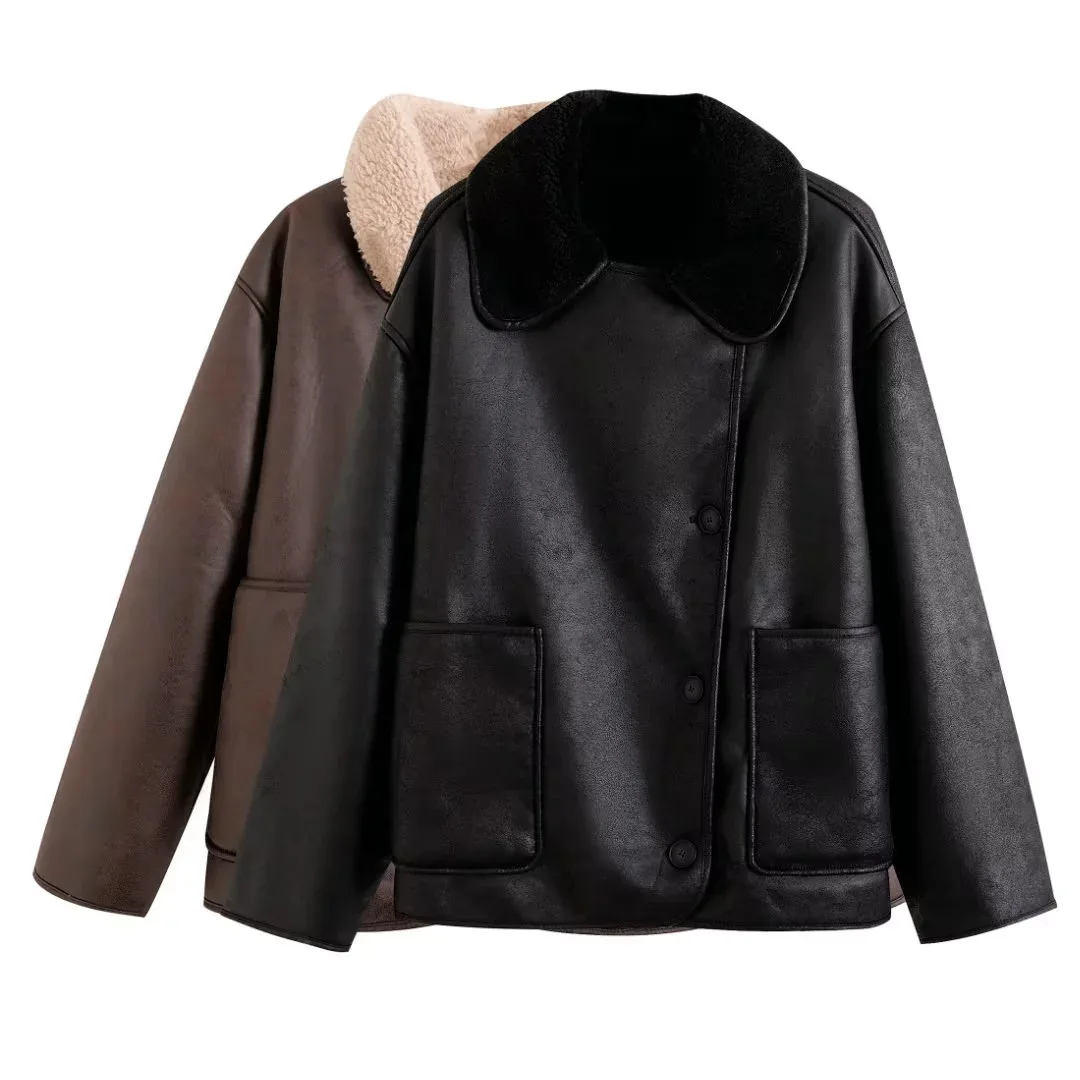 Autumn and winter new fashion temperament women's clothing fur double-sided lapel long-sleeved jacket
Autumn and winter new fashion temperament women's clothing fur double-sided lapel long-sleeved jacket