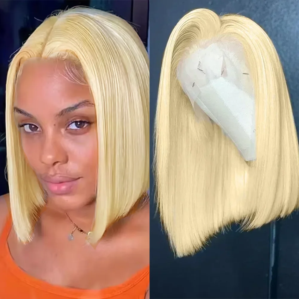 Короткий прямой парик-боб из натуральных волос, блонд 613, с кружевной передней частью 13x4, для женщин
Короткий прямой парик-боб из натуральных волос, блонд 613, с кружевной передней частью 13x4, для женщин