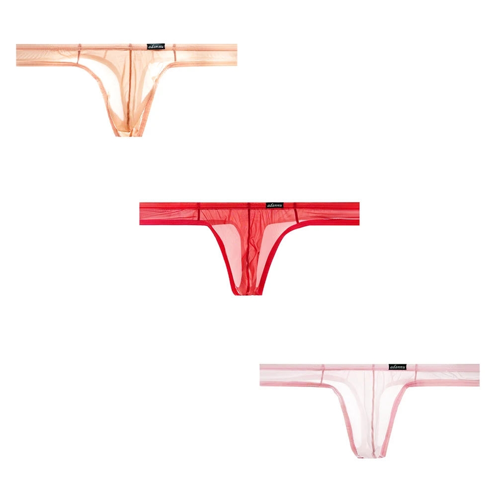 3 PCS Men's Ice Silk Sheer See-through Single Strap Thong, Low Rise Sexy Convex Pouch Breathable Underwear
3 PCS Men's Ice Silk Sheer See-through Single Strap Thong, Low Rise Sexy Convex Pouch Breathable Underwear