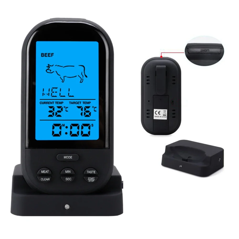 Wireless Meat Thermometer for BBQ Features 8 Meat Settings Audible Alerts and Robust Design for Outdoor Cooking
Wireless Meat Thermometer for BBQ Features 8 Meat Settings Audible Alerts and Robust Design for Outdoor Cooking