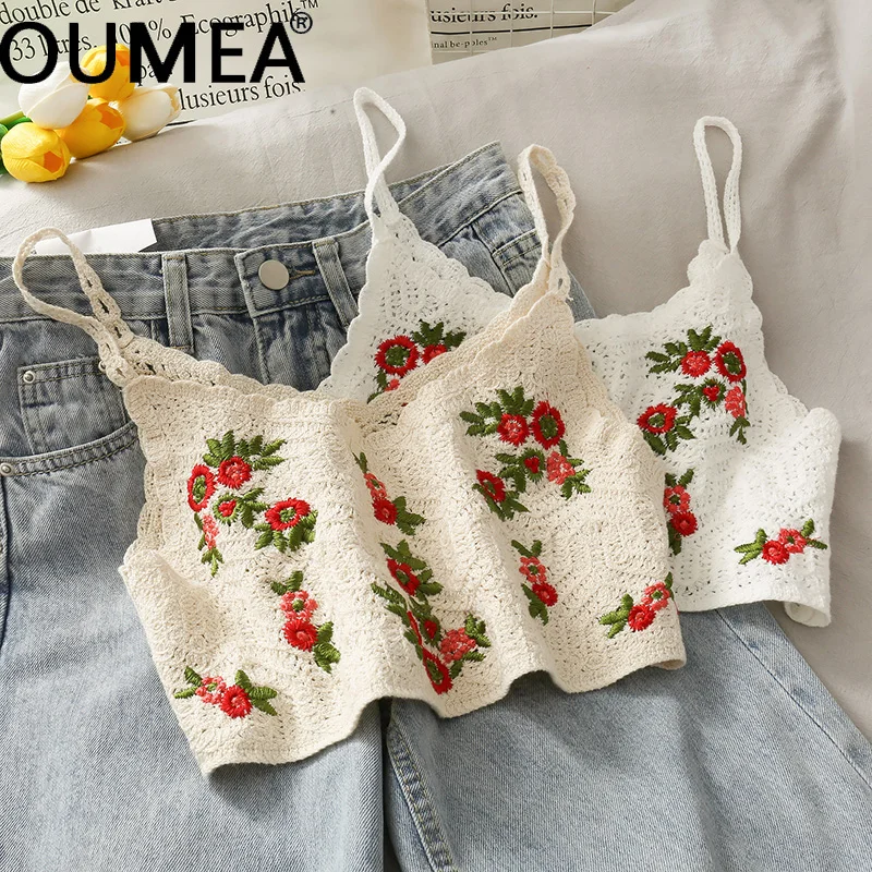 OUMEA Women Floral Embroidery Camis Crop Top Summer Cotton Crochet Sweet Tops Sleeveless Retro Tops Beach Styles Hot Tops
OUMEA Women Floral Embroidery Camis Crop Top Summer Cotton Crochet Sweet Tops Sleeveless Retro Tops Beach Styles Hot Tops