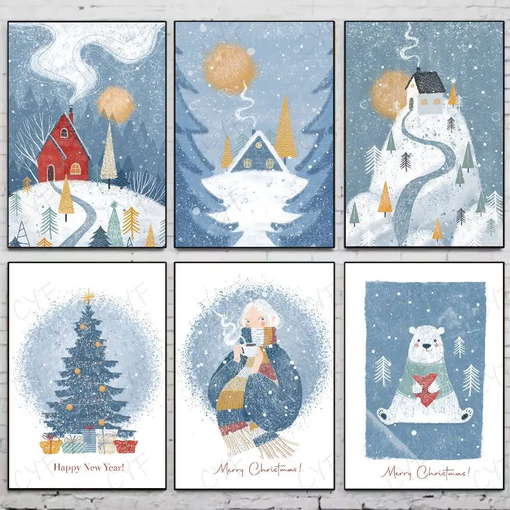 Nordic Christmas Animal Snow Poster Home Living Bed Room Bar Hallway Sticky Wall Art Printing Waterproof Aesthetic Decor
Nordic Christmas Animal Snow Poster Home Living Bed Room Bar Hallway Sticky Wall Art Printing Waterproof Aesthetic Decor