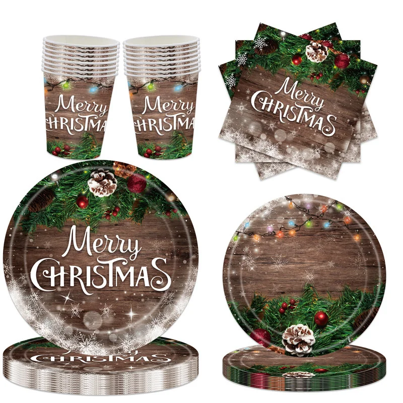 16pcs Christmas Tableware Set Christmas Paper Plates Paper Cups Tissue Christmas Party Disposable Tableware Set
16pcs Christmas Tableware Set Christmas Paper Plates Paper Cups Tissue Christmas Party Disposable Tableware Set