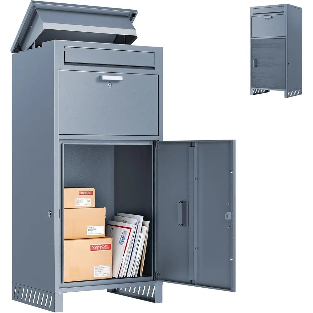 Weatherproof Outdoor Parcel Drop Box with Stand, Theft-Resistant Mailbox for Porch or Curbside, 20x16x46 Inches
Weatherproof Outdoor Parcel Drop Box with Stand, Theft-Resistant Mailbox for Porch or Curbside, 20x16x46 Inches