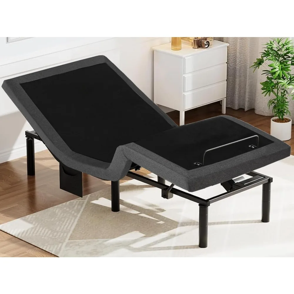 Twin XL Adjustable Bed Frame, Electric Bed Base with Head & Foot Incline, USB-A & USB-C Ports, LED Under-Bed Lighting, 4 Leg
Twin XL Adjustable Bed Frame, Electric Bed Base with Head & Foot Incline, USB-A & USB-C Ports, LED Under-Bed Lighting, 4 Leg