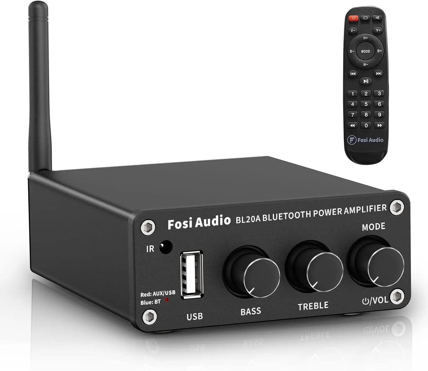200W Bluetooth 5.0 Stereo Amplifier with U-Disk/AUX/RCA Input and Remote Control for Home Theater Speakers
200W Bluetooth 5.0 Stereo Amplifier with U-Disk/AUX/RCA Input and Remote Control for Home Theater Speakers