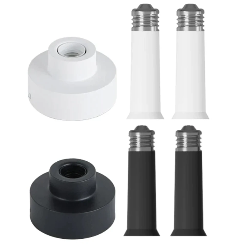 2Pcs E27 To E27 Extender Light Base Socket Extension Converter Connector LED Light Adapter Converter for Bedroom Kitchen