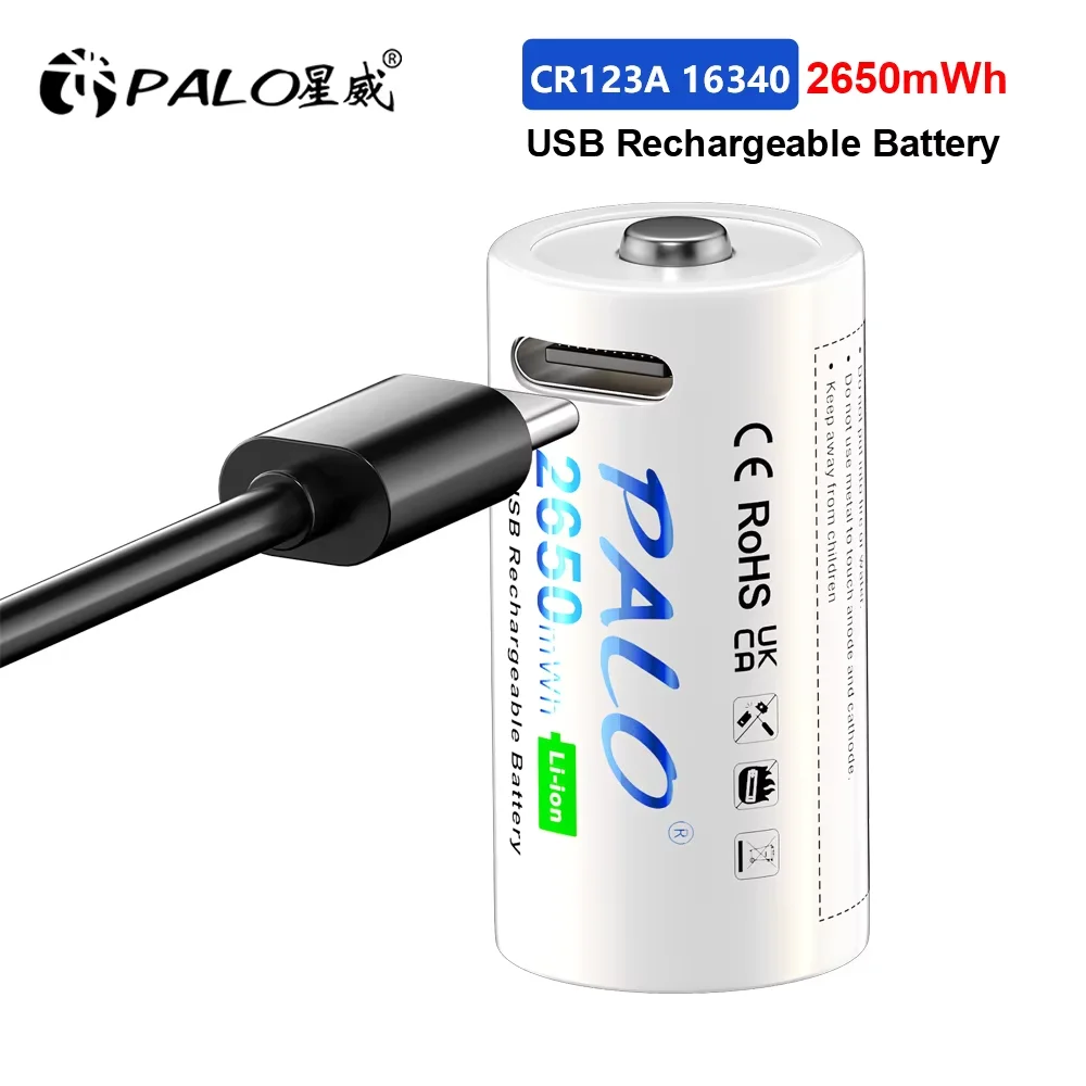 PALO 2 - 12 PCS 2650 мВт 3,7 В 16340 16350 Зарядные батареи USB Зарядные RCR123 CR123A Светодиодные фонари Литий - ионные батареи
PALO 2 - 12 PCS 2650 мВт 3,7 В 16340 16350 Зарядные батареи USB Зарядные RCR123 CR123A Светодиодные фонари Литий - ионные батареи