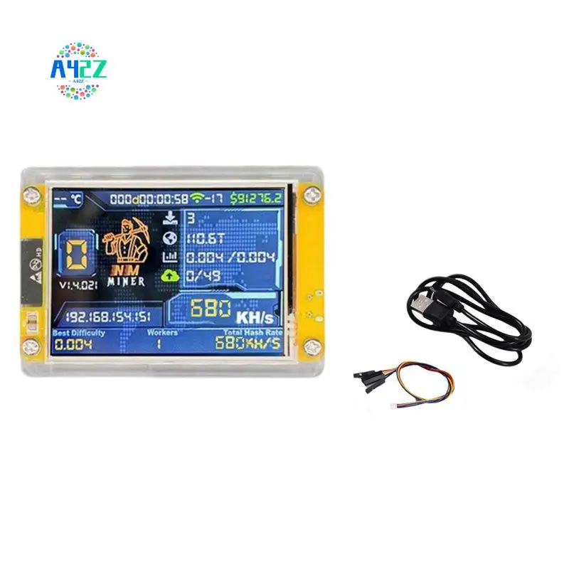 A42Z-680KH/S Nmminer Nerdminer Upgraded Harshrate 2.4 Inch Smart Display Bitcoin Crypto Solo Lottery Miner Nerdminer
A42Z-680KH/S Nmminer Nerdminer Upgraded Harshrate 2.4 Inch Smart Display Bitcoin Crypto Solo Lottery Miner Nerdminer
