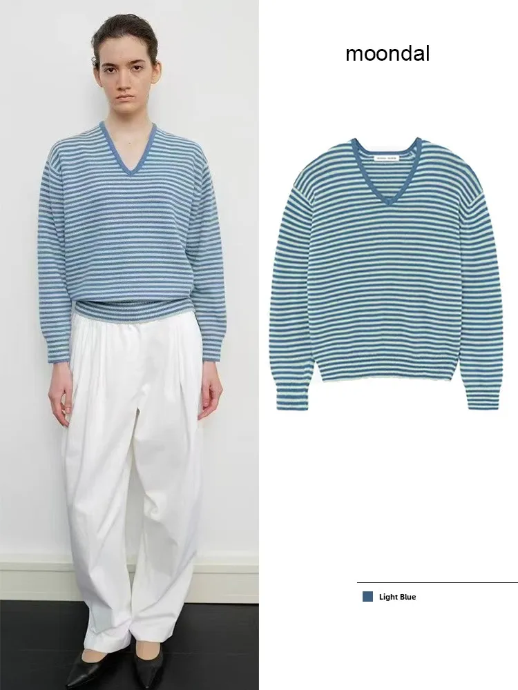 Women's Wool V-ne Striped Knitted Sweater Spring Commute Design oulder-baring Base irt Korean Sle Slim Fit Long Sve
Women's Wool V-ne Striped Knitted Sweater Spring Commute Design oulder-baring Base irt Korean Sle Slim Fit Long Sve