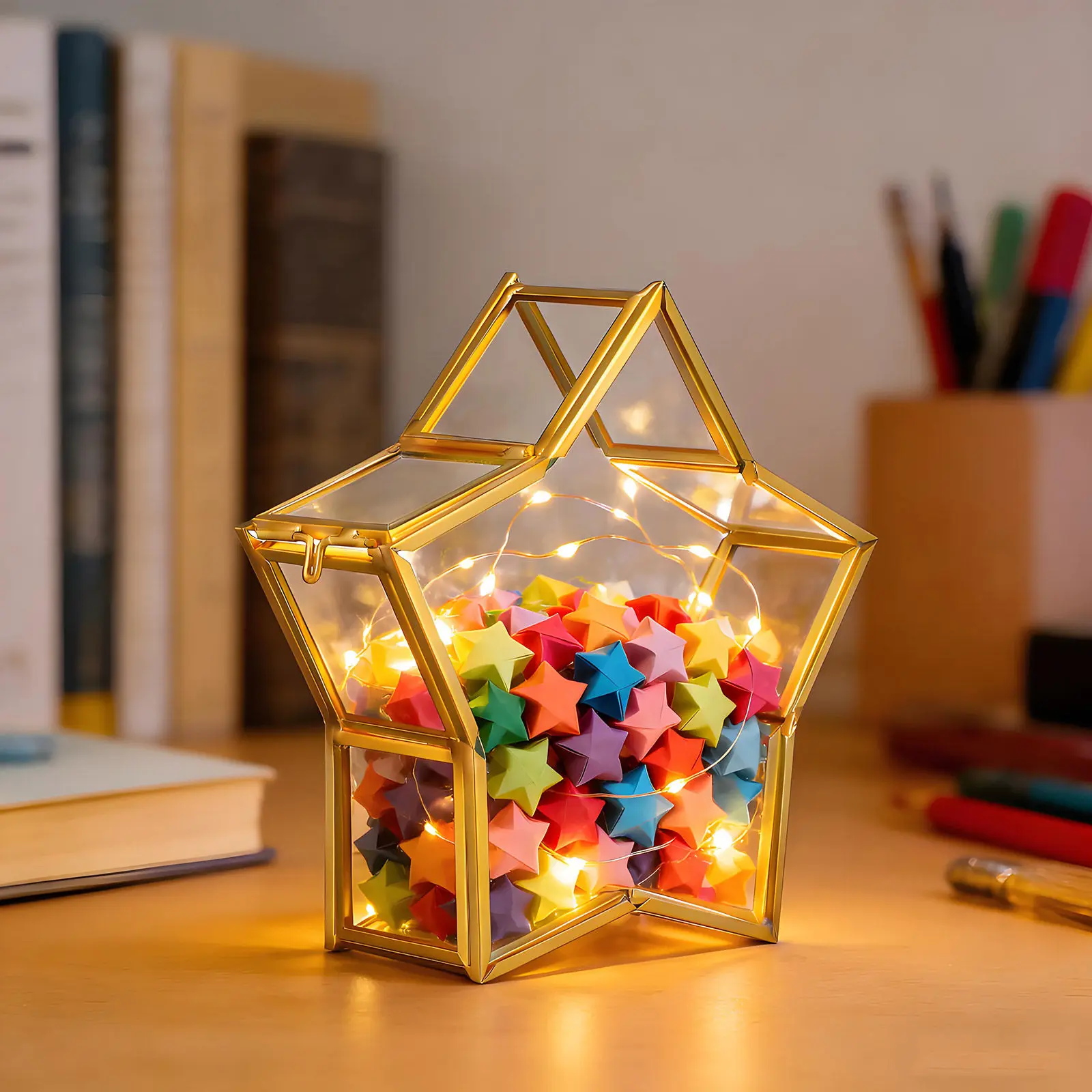 1Pcs Premium Glass Small Wishing Bottle Five-Pointed Star Shape Jewelry Storage Box Preserved Flower Packing Case Birthday
1Pcs Premium Glass Small Wishing Bottle Five-Pointed Star Shape Jewelry Storage Box Preserved Flower Packing Case Birthday