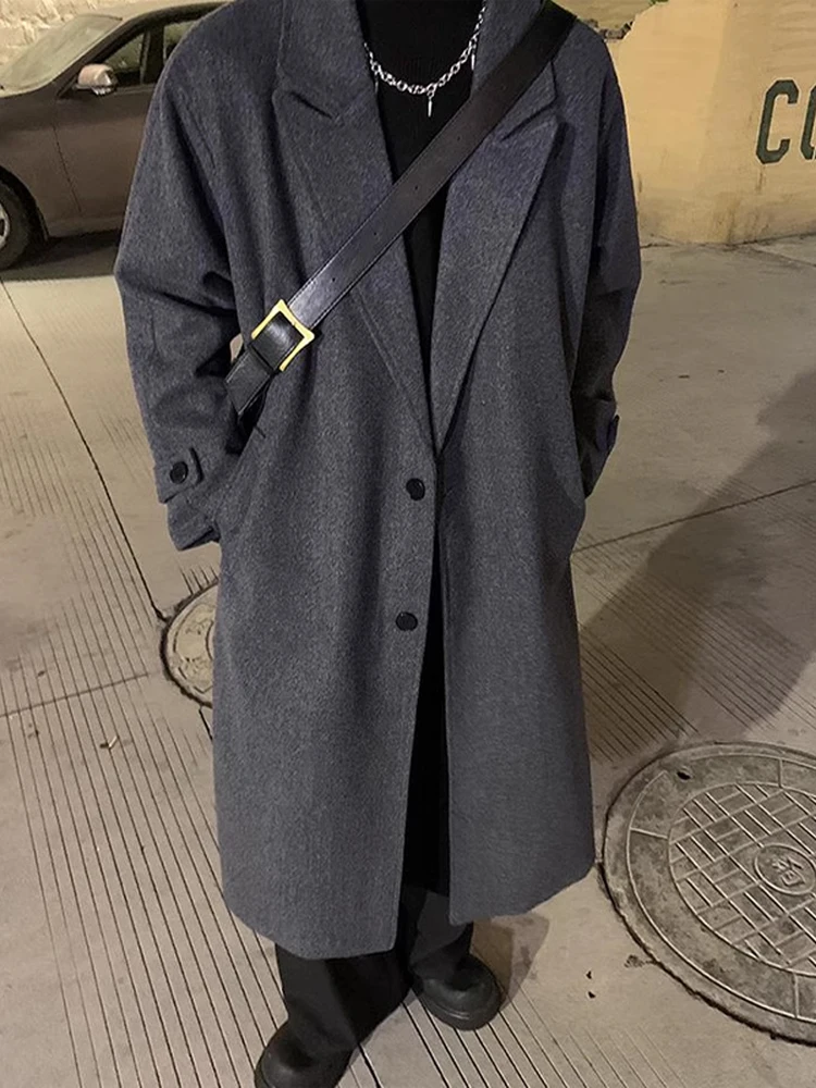 Cleanfit Men's Mid-Length Woolen Coat Autumn Winter Faion Aosphere Sensation Button Decorated Stand Fit American Sle
Cleanfit Men's Mid-Length Woolen Coat Autumn Winter Faion Aosphere Sensation Button Decorated Stand Fit American Sle