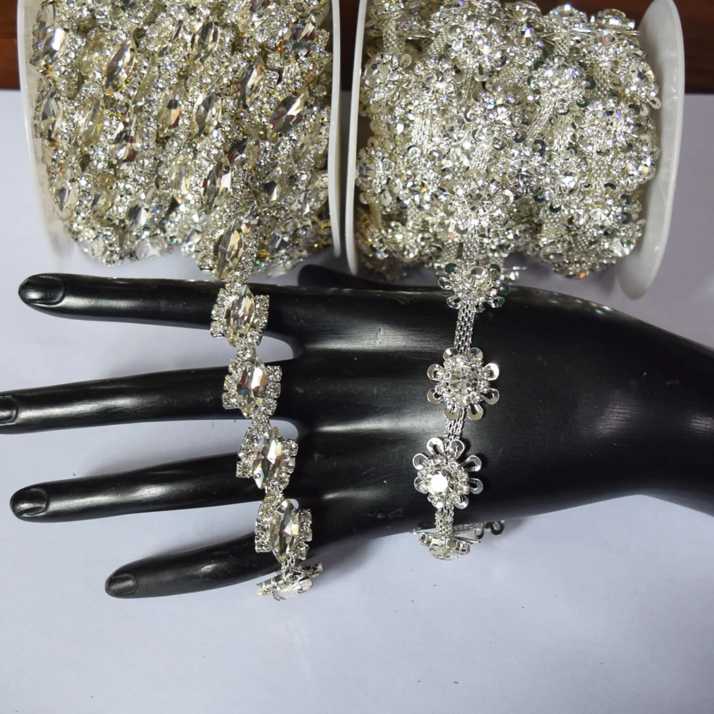 1 Yard Simple And Fashionable Rhinestone For Sewing On Wedding Dress Accessories Crystal Diy Decorative Chain
1 Yard Simple And Fashionable Rhinestone For Sewing On Wedding Dress Accessories Crystal Diy Decorative Chain