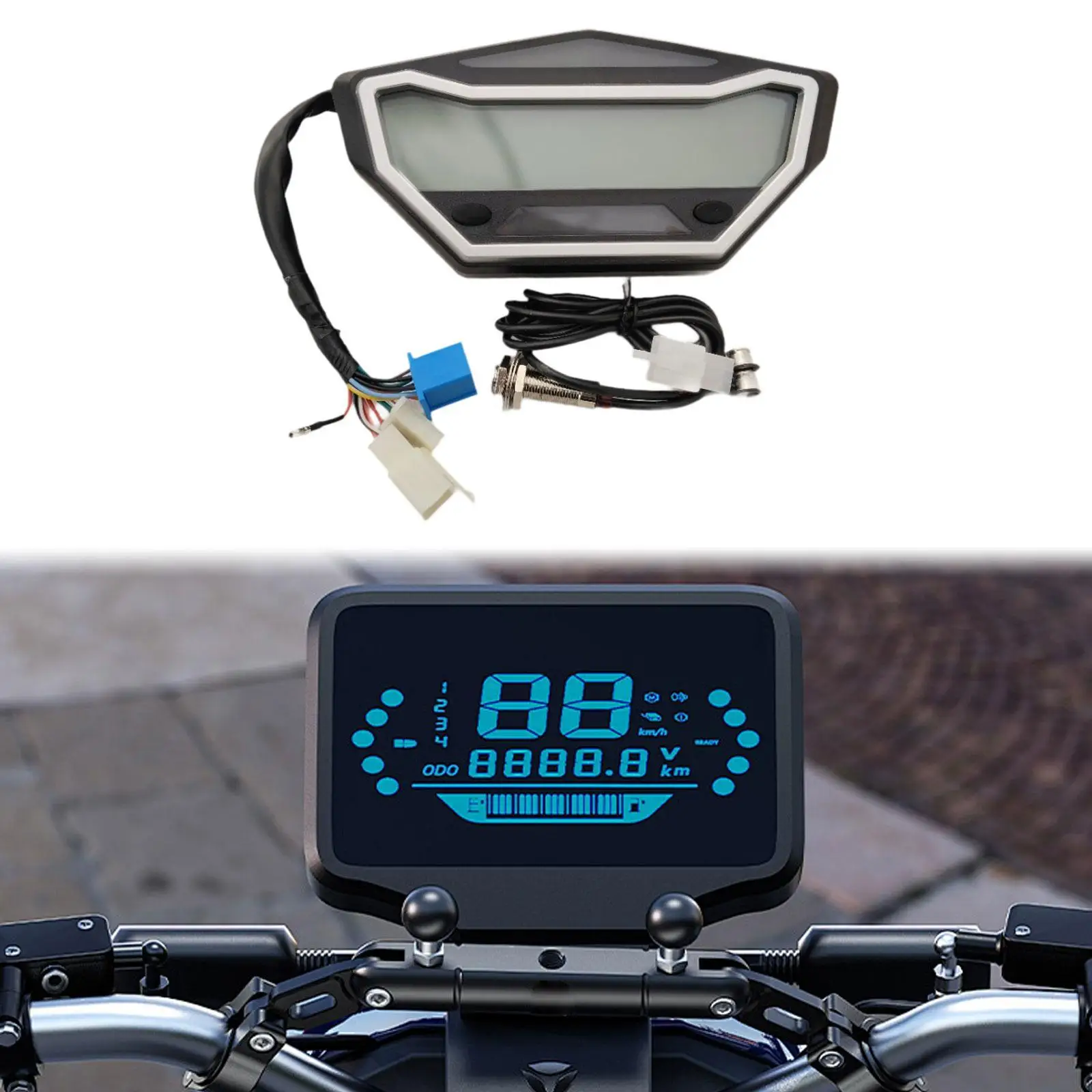 Digital Motorcycle Gauges Stable High Performance with 7 Color Backlight Universal Multifunctional LCD Speedometer Odometer
Digital Motorcycle Gauges Stable High Performance with 7 Color Backlight Universal Multifunctional LCD Speedometer Odometer