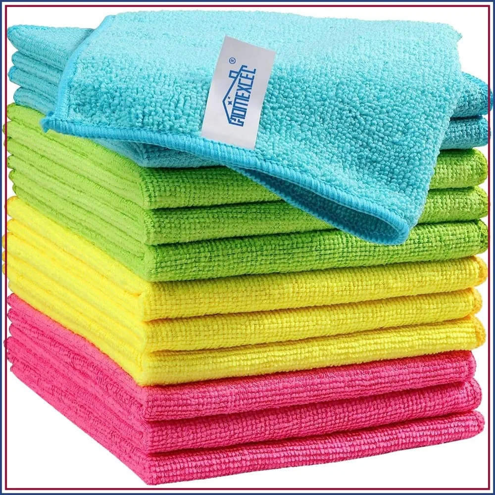 Ultra-Soft Microfiber Cleaning Cloths, 12-Pack, 210GSM, 11.5"x11.5", Streak-Free, Lint-Free, Multi-Color
Ultra-Soft Microfiber Cleaning Cloths, 12-Pack, 210GSM, 11.5"x11.5", Streak-Free, Lint-Free, Multi-Color