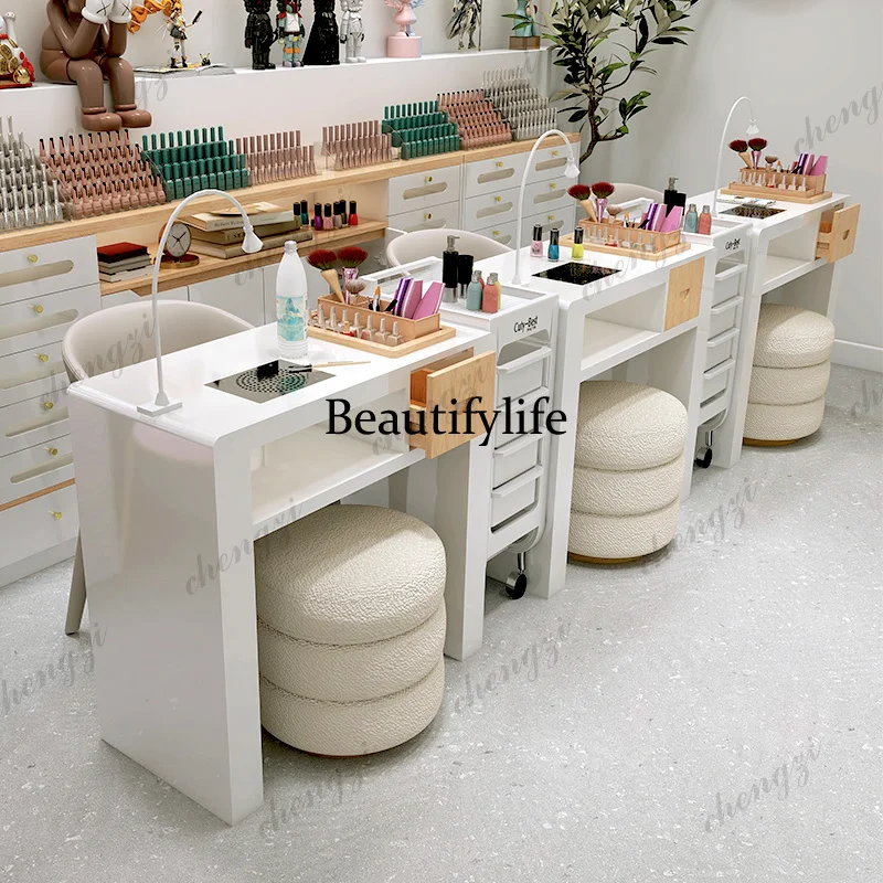 TTT Nail art table with vacuum cleaner single double marble nail art shop special light luxury high-end paint nail art table
TTT Nail art table with vacuum cleaner single double marble nail art shop special light luxury high-end paint nail art table