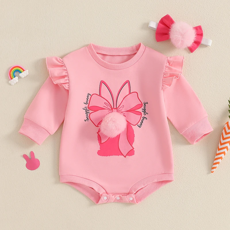 Toddler Baby Girl Easter Casual Romper Long Sleeve O Neck Bunny Print Romper with Headband Set
Toddler Baby Girl Easter Casual Romper Long Sleeve O Neck Bunny Print Romper with Headband Set
