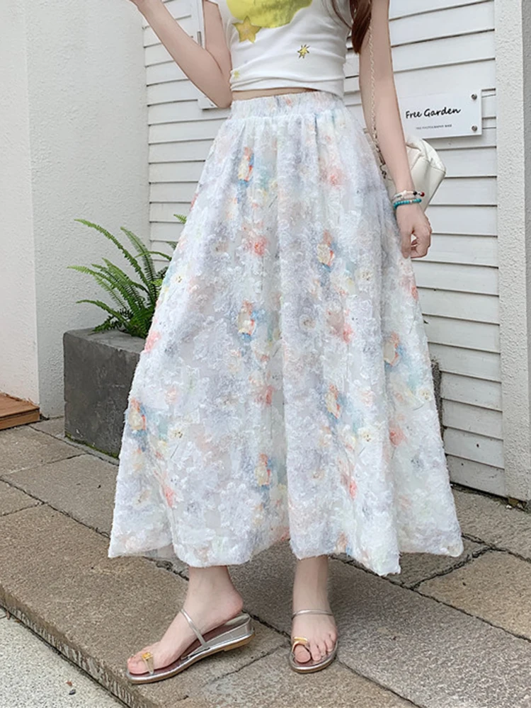Zoki Women Floral Sweet Long Skirt Casual High Waist Elegant Loose Korean Skirts High Quality Lady Fashion Ball Gown Long Skirts
Zoki Women Floral Sweet Long Skirt Casual High Waist Elegant Loose Korean Skirts High Quality Lady Fashion Ball Gown Long Skirts