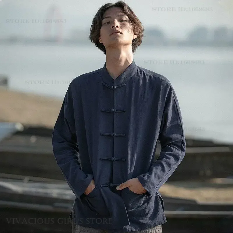 Men's Long Sleeve Shirt Jacket Chinese Style Tang Suit Top Vintage Classic Buckle Kung Fu Tai Chi Uniform Coat Eastical Clothes
Men's Long Sleeve Shirt Jacket Chinese Style Tang Suit Top Vintage Classic Buckle Kung Fu Tai Chi Uniform Coat Eastical Clothes