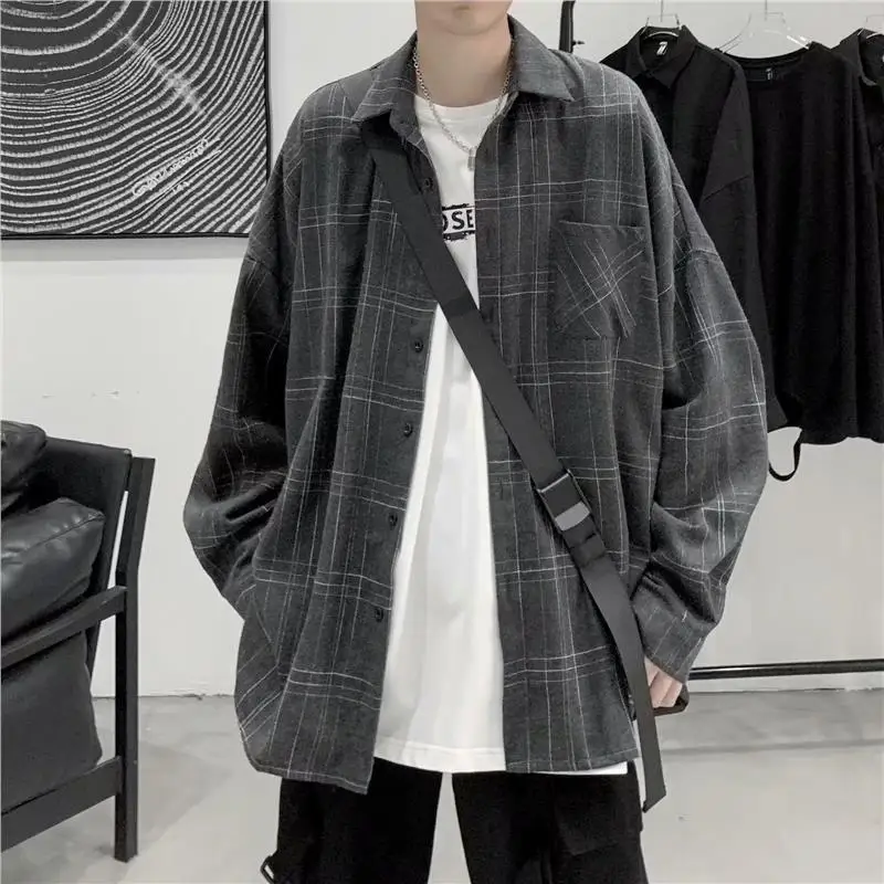 Youth Large Size Plaid INS Men's Casual Shirt Spring Autumn Long Sleeve Breathable Comfortable Loose Fit Button down Coat
Youth Large Size Plaid INS Men's Casual Shirt Spring Autumn Long Sleeve Breathable Comfortable Loose Fit Button down Coat