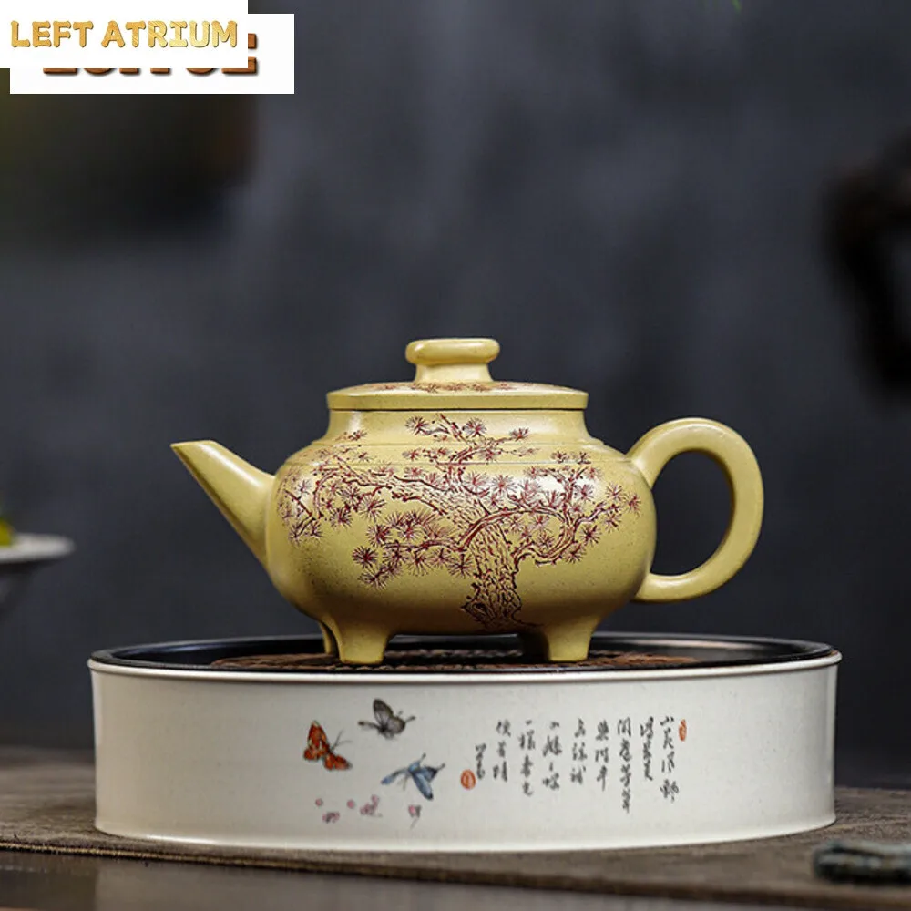 330ML Authentic Yixing Purple Clay Teapots Handmade Pine Tree Pot Raw Ore Green Mud Tea Maker Kettle Zisha Tea Set Collection
330ML Authentic Yixing Purple Clay Teapots Handmade Pine Tree Pot Raw Ore Green Mud Tea Maker Kettle Zisha Tea Set Collection
