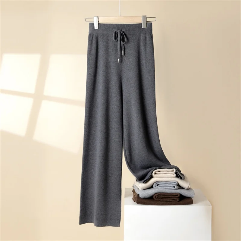 Autumn Winter 2025 New Fashion High Quality Wool Loose Knit Wide Leg Drop Straight Trousers Cashmere Woolen Elastic waist pants
Autumn Winter 2025 New Fashion High Quality Wool Loose Knit Wide Leg Drop Straight Trousers Cashmere Woolen Elastic waist pants