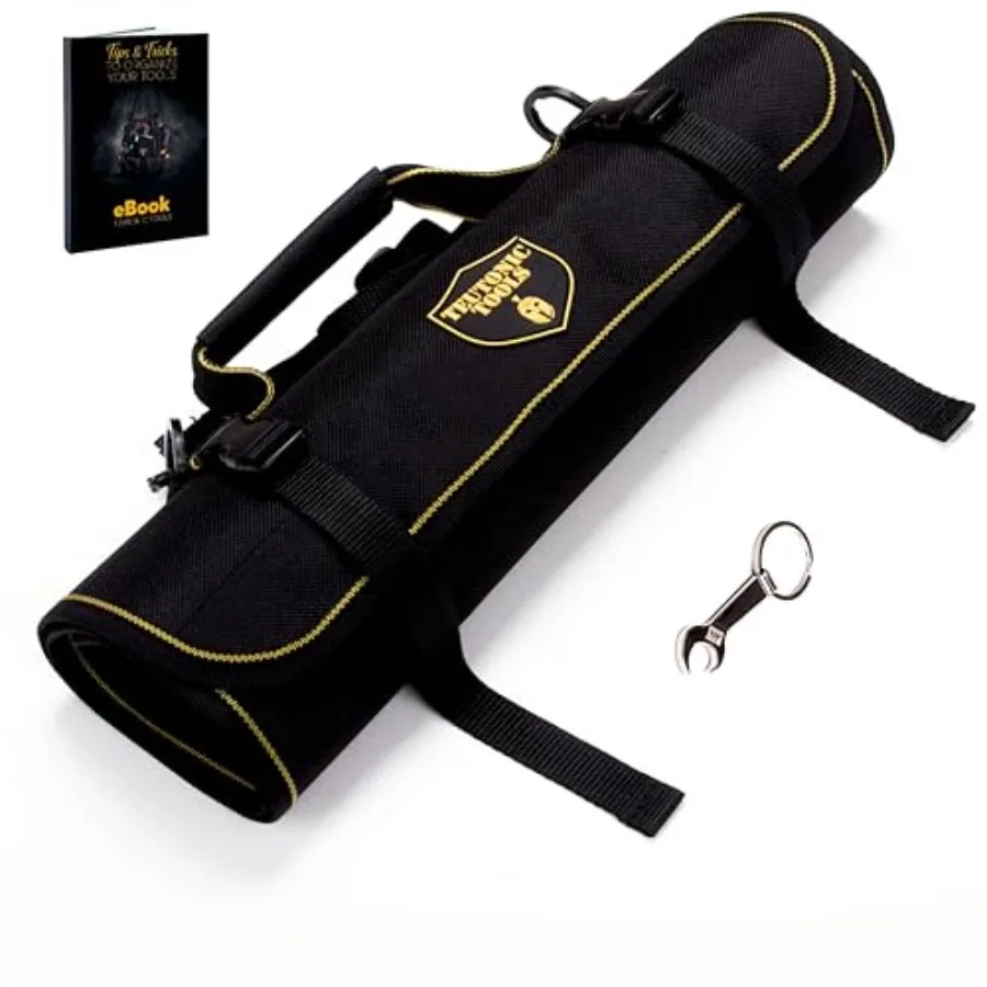 Teutonic Roll Up Tool Bag, 25 Pockets Pouch Waterproof Organizer Kit for Wrenches; Perfect Set for Mechanics, Electricians, Han
Teutonic Roll Up Tool Bag, 25 Pockets Pouch Waterproof Organizer Kit for Wrenches; Perfect Set for Mechanics, Electricians, Han