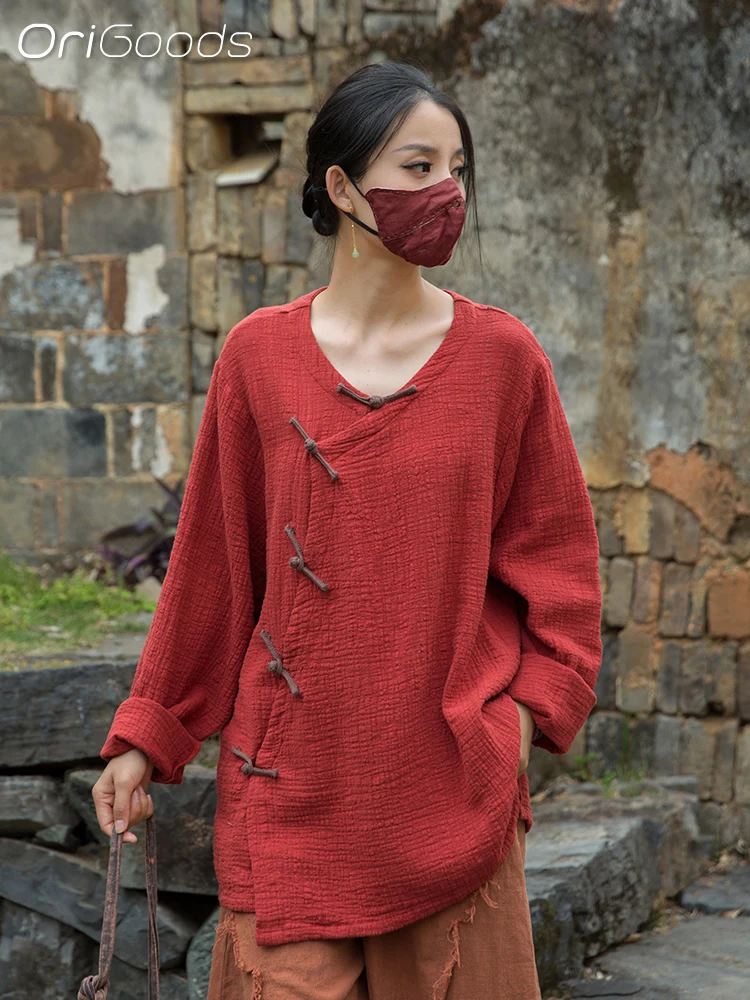 OriGoods Chinese Style Summer Long Sleeve Shirt 2025 New Cotton Thin Loose Vintage Shirt Japanese Zen Style Clothes Top B292
OriGoods Chinese Style Summer Long Sleeve Shirt 2025 New Cotton Thin Loose Vintage Shirt Japanese Zen Style Clothes Top B292