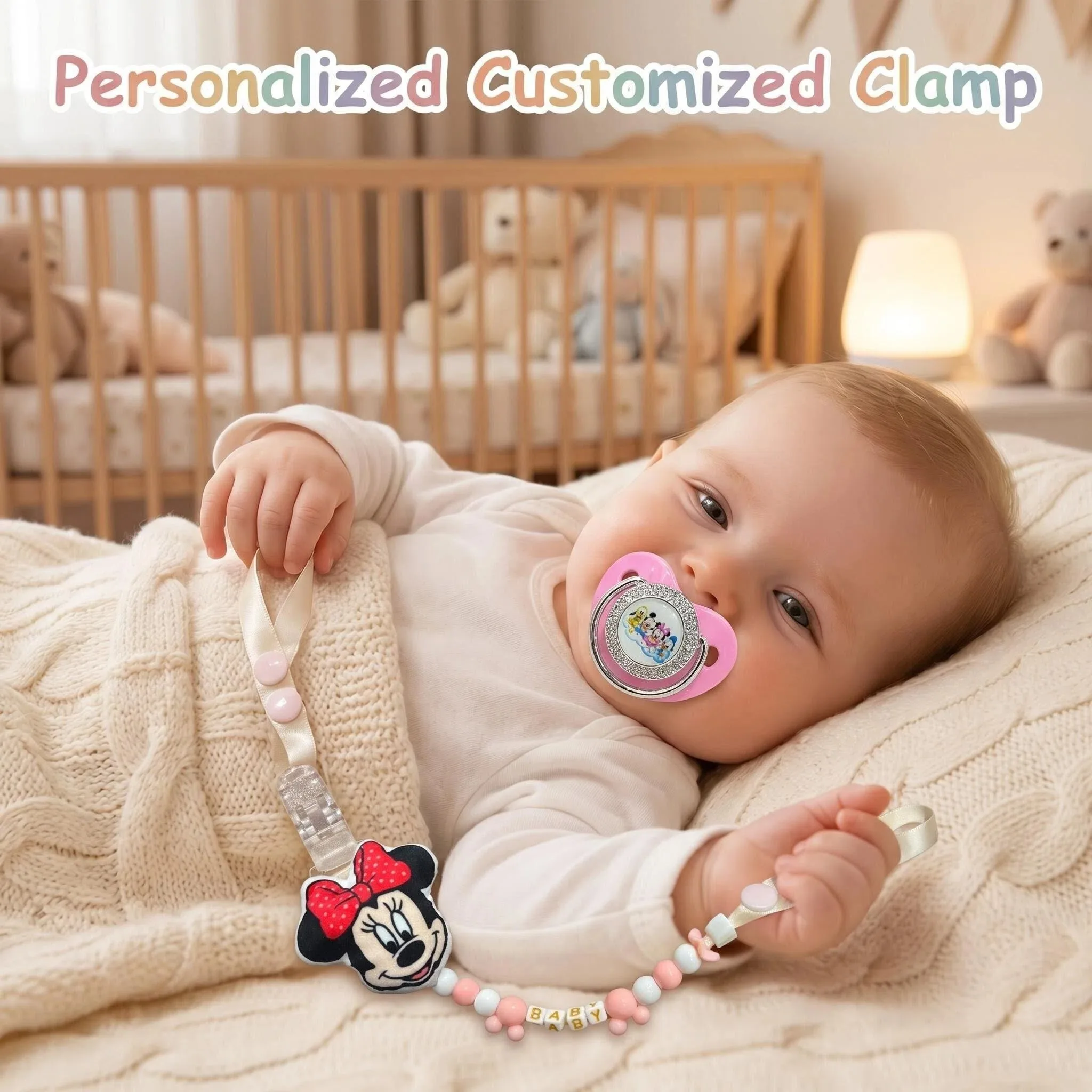 Custom Engraved Name Baby Pacifier Clip Set Soft Silicone Newborn Soother Anti-lost Infant Nipple Holder Shower Gift 0-24M
Custom Engraved Name Baby Pacifier Clip Set Soft Silicone Newborn Soother Anti-lost Infant Nipple Holder Shower Gift 0-24M