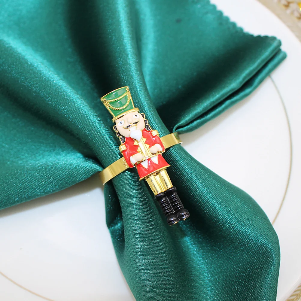 4 Pcs Napkin Buckle Adornment Rhinestones Christmas Alloy Decor Accessory Nutcracker Rings
4 Pcs Napkin Buckle Adornment Rhinestones Christmas Alloy Decor Accessory Nutcracker Rings