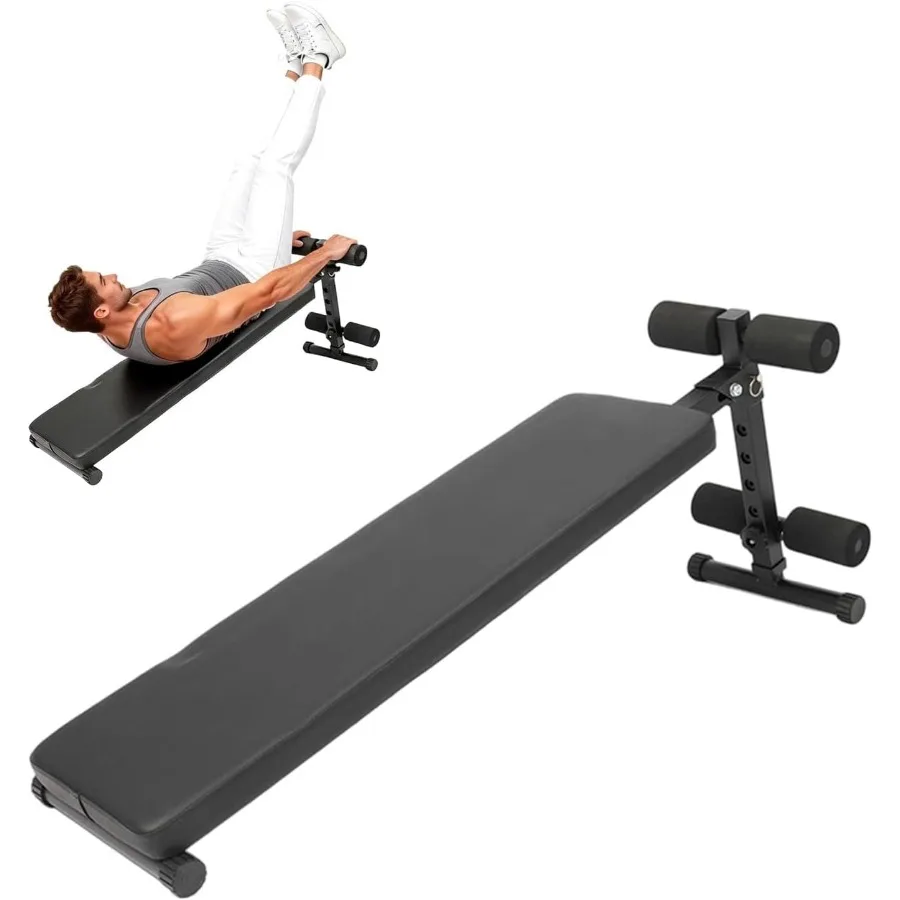 Adjustable Sit Up Bench for Home Gym Workout with Thick Pads in Black Supports Up to 220 LBS Ideal for Ab Exercises
Adjustable Sit Up Bench for Home Gym Workout with Thick Pads in Black Supports Up to 220 LBS Ideal for Ab Exercises