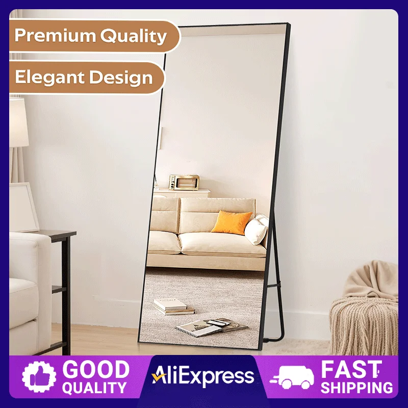Standing Mirror Full Length Mirror 1.5m Rectangular Full Length Mirror Floor Mirror with Aluminium Frame for Bedroom Living Room
Standing Mirror Full Length Mirror 1.5m Rectangular Full Length Mirror Floor Mirror with Aluminium Frame for Bedroom Living Room