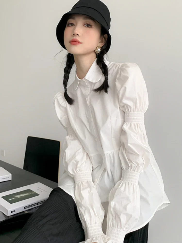 2022 Summer And Autumn Women Solid Color New Puff Sleeve Shirt Ladies Turn-down Collar Single Breasted Cute Top G652
2022 Summer And Autumn Women Solid Color New Puff Sleeve Shirt Ladies Turn-down Collar Single Breasted Cute Top G652