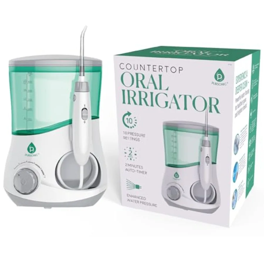 Pursonic OI-200 Professional Water Flosser for Teeth with 3 zzles - Bonus Tongue Scraper Multiple Pressure Settings - Electric
Pursonic OI-200 Professional Water Flosser for Teeth with 3 zzles - Bonus Tongue Scraper Multiple Pressure Settings - Electric