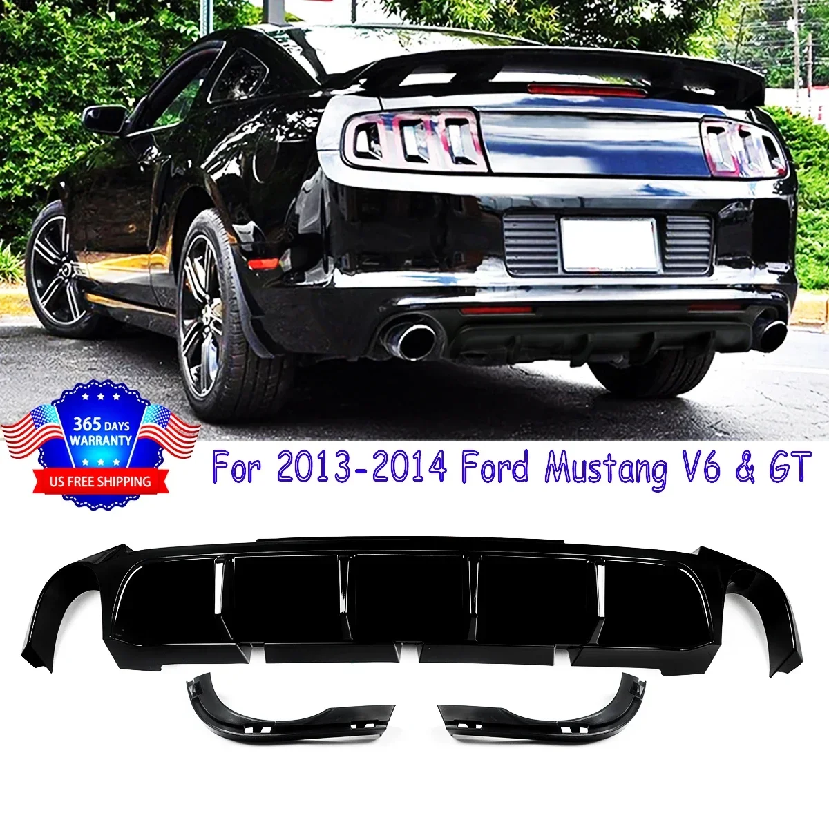 Fits 13-14 Ford Mustang V6/GT California V2 Style Rear Lower Bumper Lip Diffuser
Fits 13-14 Ford Mustang V6/GT California V2 Style Rear Lower Bumper Lip Diffuser