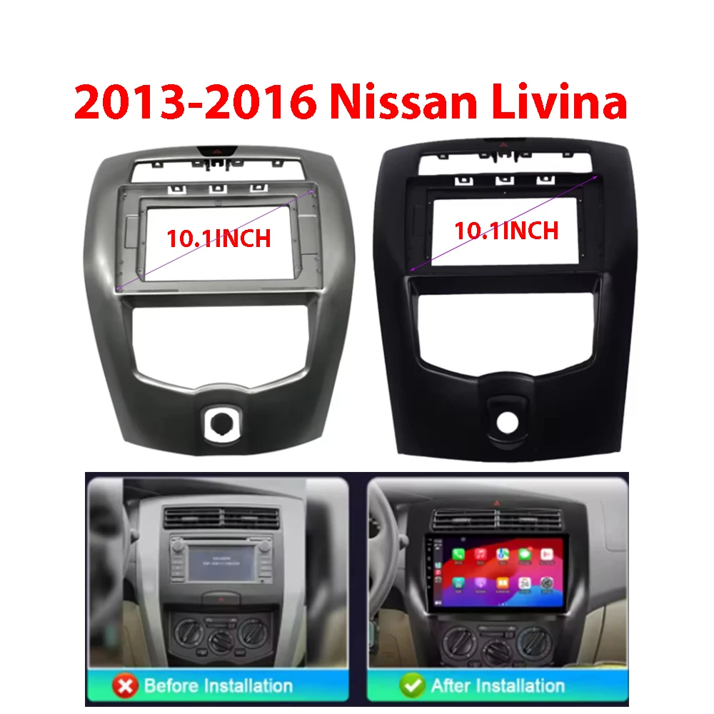 10.1 Inch Car Radio Installation Double Din DVD GPS Mp5 Plastic Fascia Panel Frame For NISSAN LIVINA 2013-2016
10.1 Inch Car Radio Installation Double Din DVD GPS Mp5 Plastic Fascia Panel Frame For NISSAN LIVINA 2013-2016
