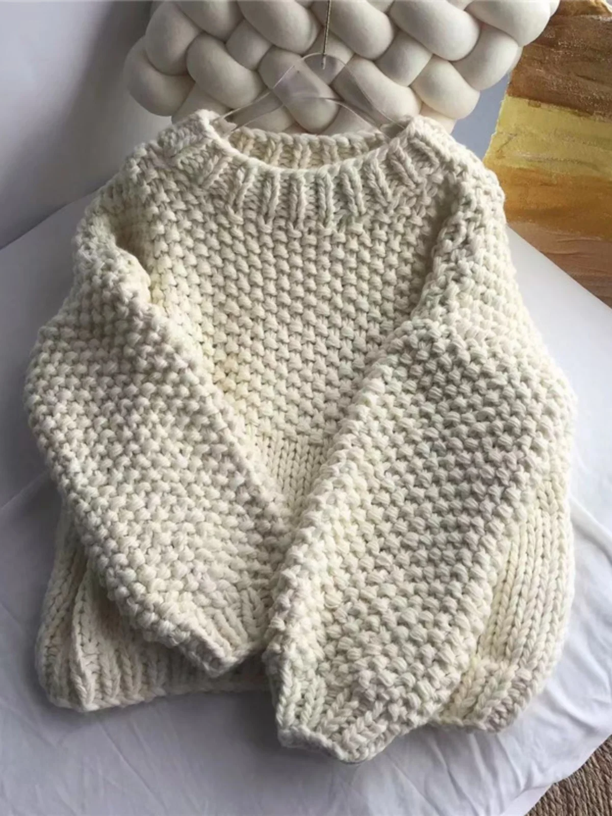 Korean Lazy Sle Warm White Thi Knit Sweater Overhead Knitted Sweater Commute Sle Color Long Sve Regular Length
Korean Lazy Sle Warm White Thi Knit Sweater Overhead Knitted Sweater Commute Sle Color Long Sve Regular Length