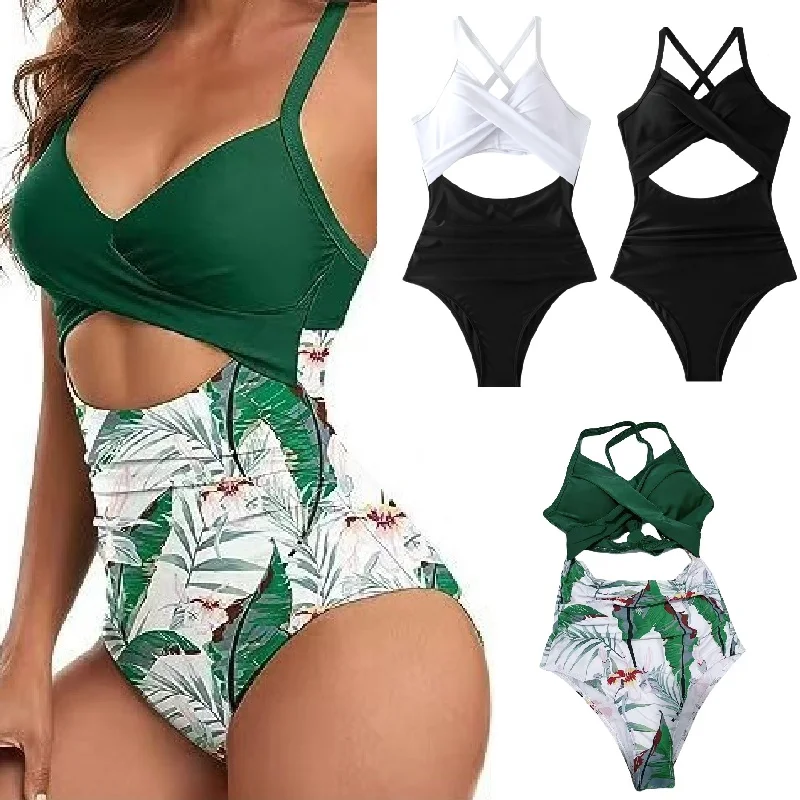 2025 One-Piece Women's Swimsuits Leaf Print Swimwear V-Neck Female's Bikini Bathing Suit Sand Beachwear S-XXL
2025 One-Piece Women's Swimsuits Leaf Print Swimwear V-Neck Female's Bikini Bathing Suit Sand Beachwear S-XXL