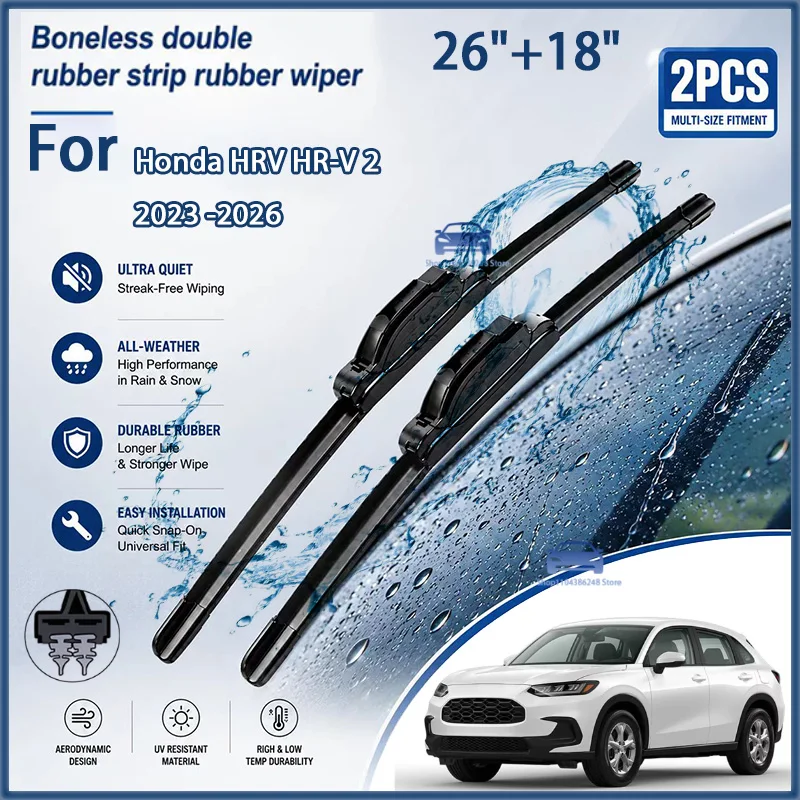 Front Wiper Blades For Honda HRV HR-V 2 2023 -2026 Windshield Windscreen Clean Window Rain Brushes 26"+18" Modification parts
Front Wiper Blades For Honda HRV HR-V 2 2023 -2026 Windshield Windscreen Clean Window Rain Brushes 26"+18" Modification parts