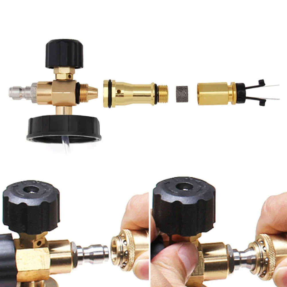 Foam Nozzle Snow Foam Lance Foam Bottle Sprayer Adjustable Angle With 1/4 Quick Connection Three Layers Of Foam Mesh Car Wash
Foam Nozzle Snow Foam Lance Foam Bottle Sprayer Adjustable Angle With 1/4 Quick Connection Three Layers Of Foam Mesh Car Wash