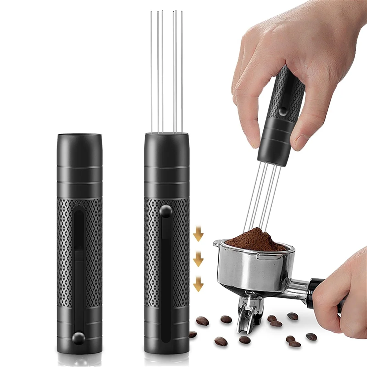 F-CX-Wdt Tool, Stretchy Espresso Coffee Stirrer with Stainless Steel Needles 0.3 Mm, Wdt Tool Espresso Coffee Distributor
F-CX-Wdt Tool, Stretchy Espresso Coffee Stirrer with Stainless Steel Needles 0.3 Mm, Wdt Tool Espresso Coffee Distributor