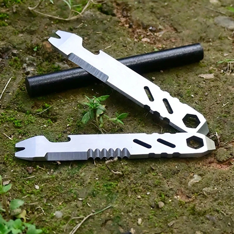 Stainless Steel Multifunctional Pry Bar Mini EDC Hex Wrench Bottle Opener Portable Outdoor Bicycle Repair Tool
Stainless Steel Multifunctional Pry Bar Mini EDC Hex Wrench Bottle Opener Portable Outdoor Bicycle Repair Tool