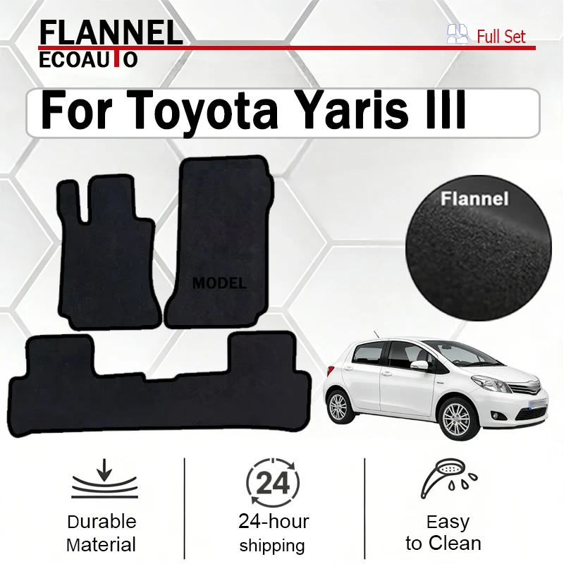 ECOAUTO Velour mats set for Toyota Yaris III petrol (2011 2012 2013 2014 2015-2019) -Black
ECOAUTO Velour mats set for Toyota Yaris III petrol (2011 2012 2013 2014 2015-2019) -Black