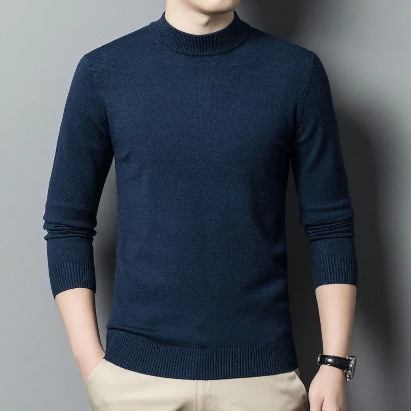 Men's autumn and winter new thickened half turtleneck sweater men fashion casual solid color warm pullover knit base shirt men 
Men's autumn and winter new thickened half turtleneck sweater men fashion casual solid color warm pullover knit base shirt men