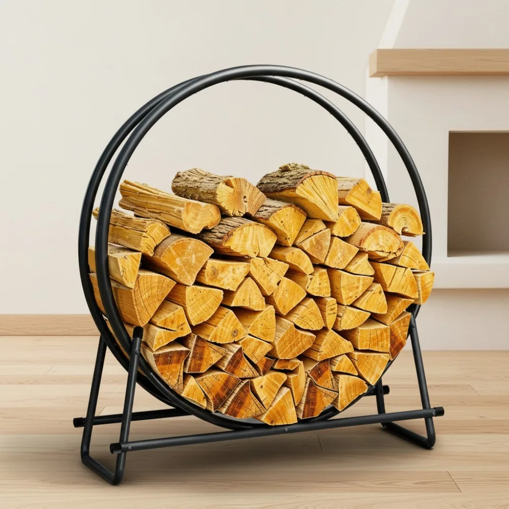 41in Heavy-Duty Firewood Rack, 400lbs Capacity, Rust-Resistant Steel, Black Wood Storage for Indoor/Outdoor
41in Heavy-Duty Firewood Rack, 400lbs Capacity, Rust-Resistant Steel, Black Wood Storage for Indoor/Outdoor