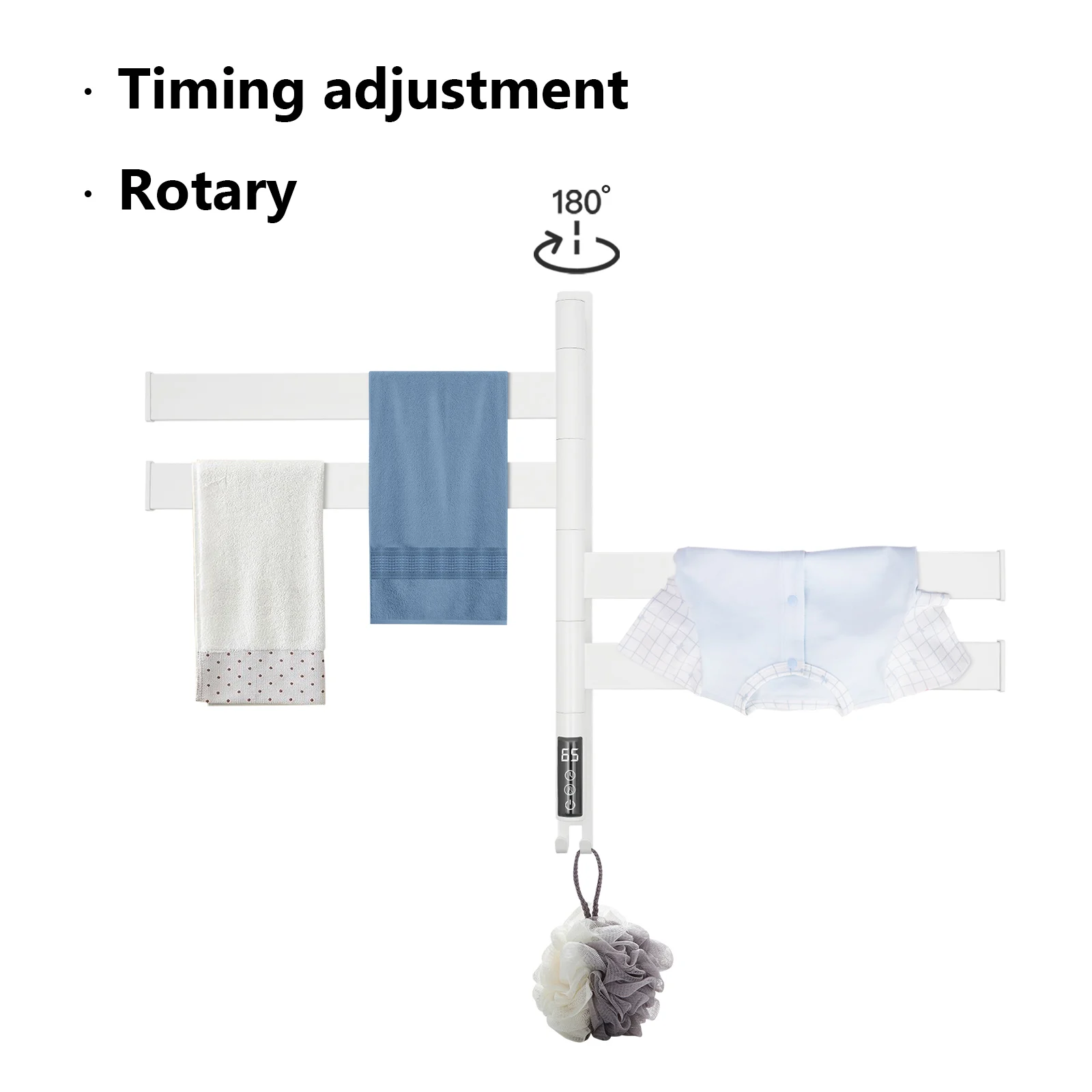 110V 90W Rotating Bathroom Electric Towel Rail Wall Mounted Stainless Steel Towel Warmer Touch Control 4 Bars Heated Towel Rack
110V 90W Rotating Bathroom Electric Towel Rail Wall Mounted Stainless Steel Towel Warmer Touch Control 4 Bars Heated Towel Rack