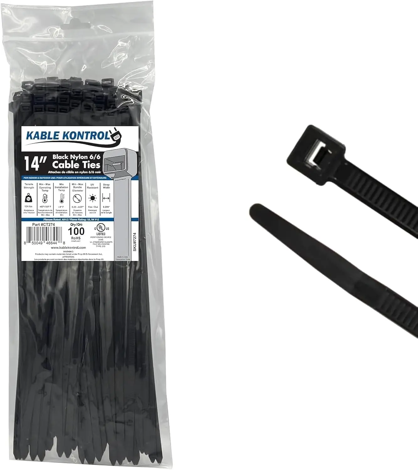 Heavy Duty Cable Zip Ties 100 Pcs 14 Inch Black, 120 Lbs Tensile Strength, Self-locking UV Resistant Nylon Wire Ties for Indoor
Heavy Duty Cable Zip Ties 100 Pcs 14 Inch Black, 120 Lbs Tensile Strength, Self-locking UV Resistant Nylon Wire Ties for Indoor